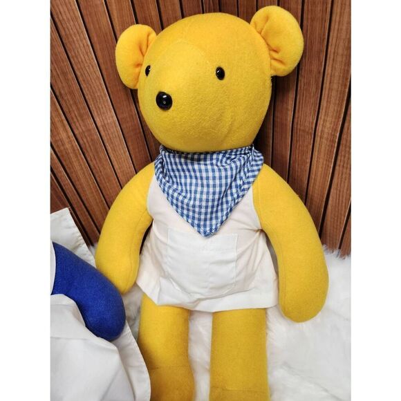 NORTH AMERICAN BEAR COMPANY CLARA BEARTON Yellow and Blue Bear #A86 - Picture 3 of 10